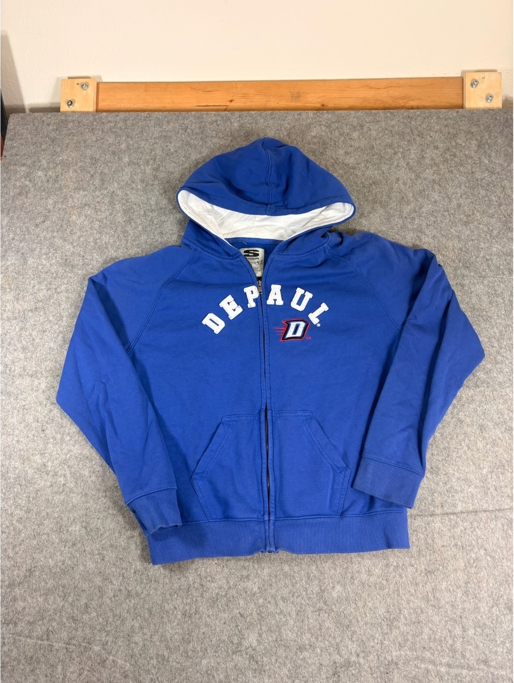 Vintage DePaul Blue Demons blue zip hoodie Size XL